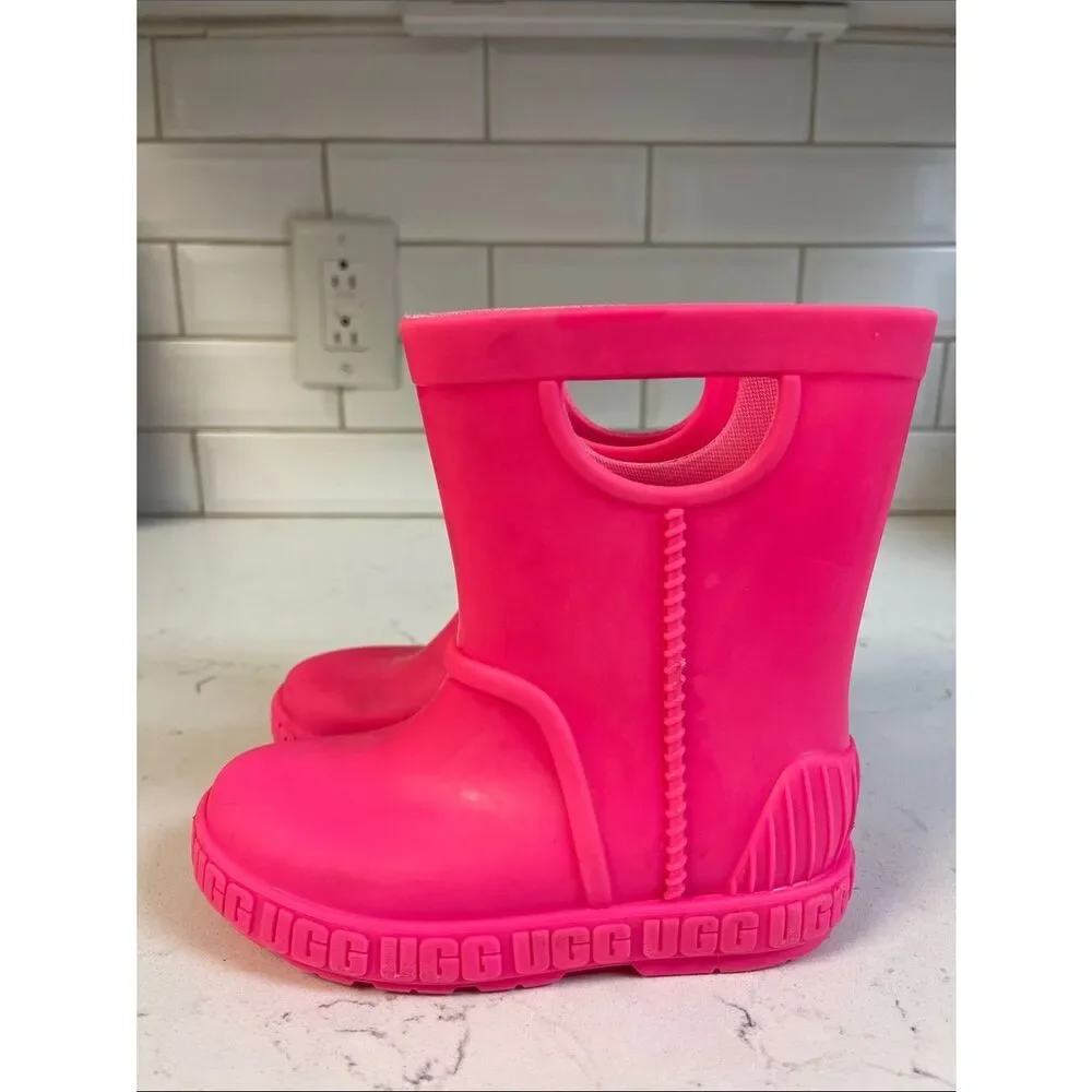 TODDLER UGG DRIZLITA RAINBOOTS - WATERPROOF & COZY COMFORT Size 9 Taffy Pink